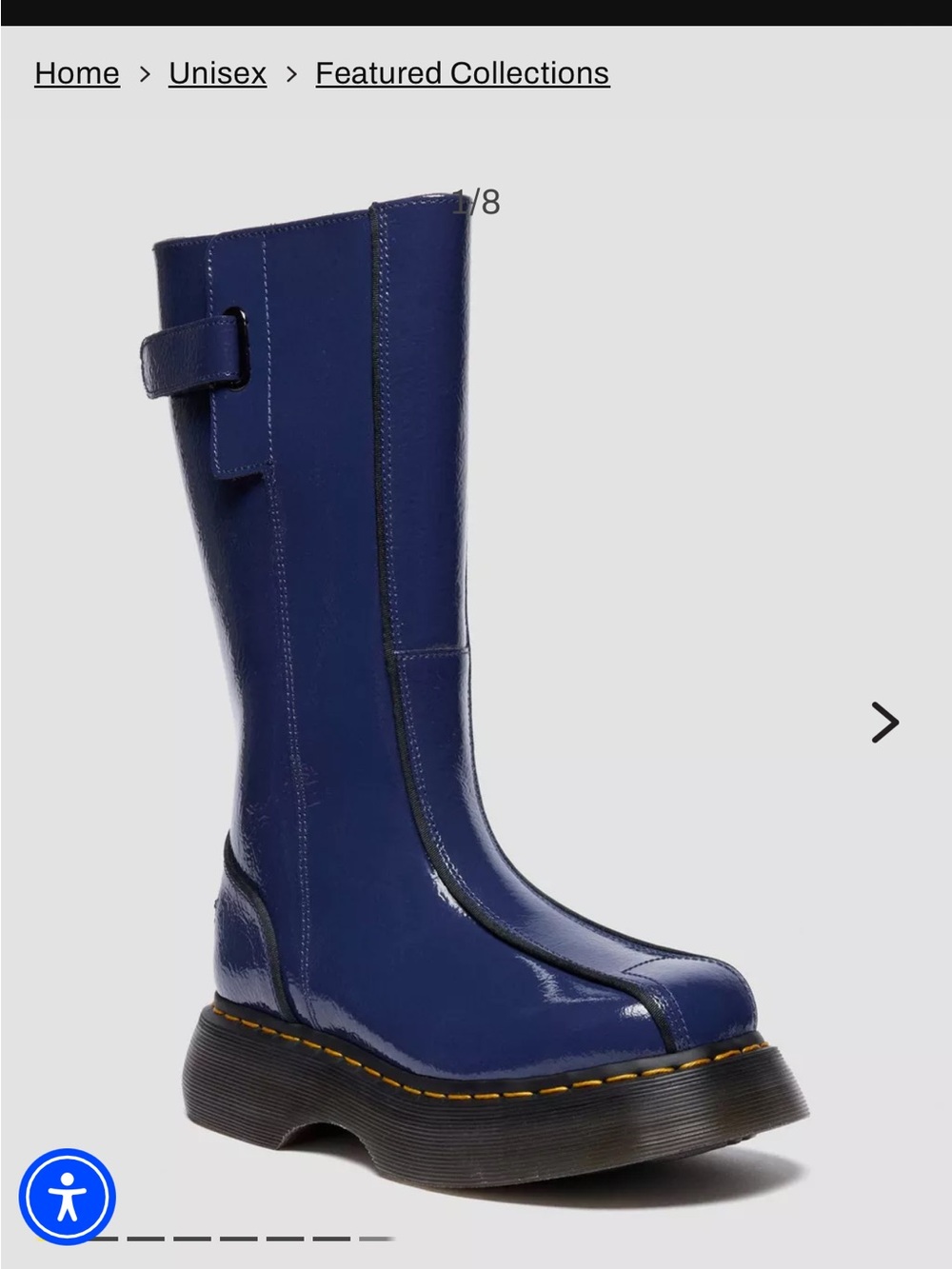 Dr. Martens Buzz Hi Navy Platform Knee Boot size 9 worn once